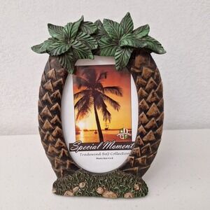 Tommy Bahama Style Tropical Palm Tree Coconut 4x6 Photo Frame Tradewind Bay